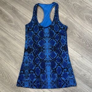 Lululemon Blue Snake Print Racerback Tank Top 4